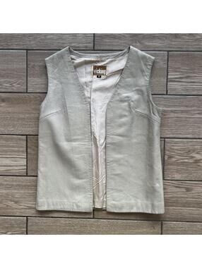Vintage 90’s Beige Wicking Western Leather Vest